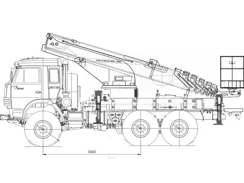 Автовышка Hansin HS3570 35 м на базе КАМАЗ-5350