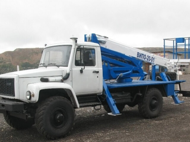 Автовышка ВИПО-20-01 люлька назад 19,5 м на базе ГАЗ-33088