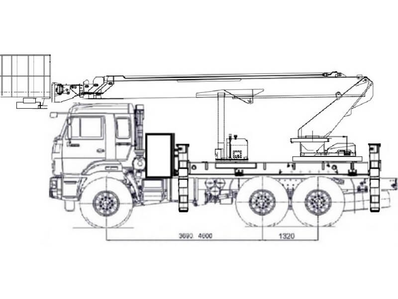 Автовышка Novas SJ-28 28 м на базе КАМАЗ-43118