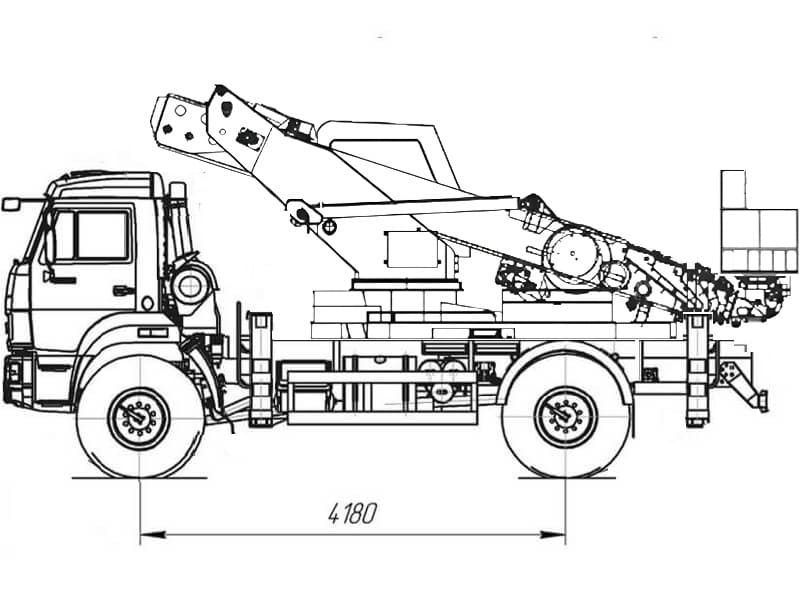 Автовышка Hansin HS3870 38 м на базе КАМАЗ-43502