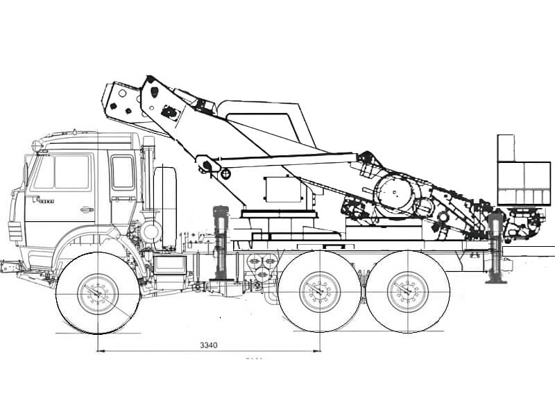 Автовышка Hansin HS3870 38 м на базе КАМАЗ-5350