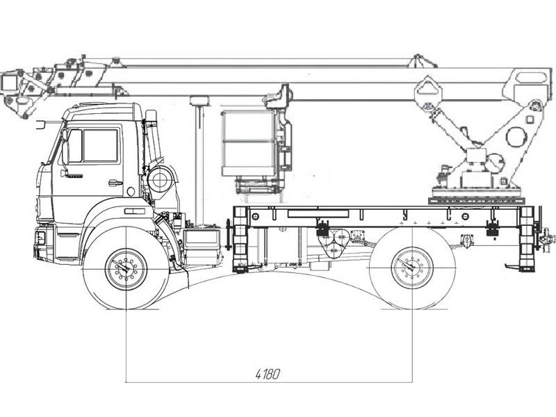 Автовышка ВИПО-32-01 32 м на базе КАМАЗ-43502