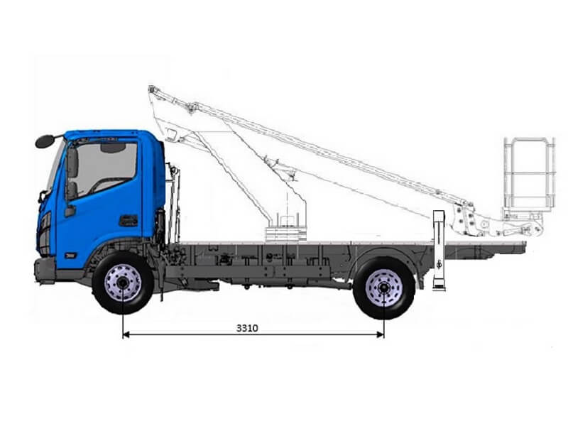 Автовышка ВИПО-18-01 люлька назад 18 м на базе ГАЗ Валдай NEXT