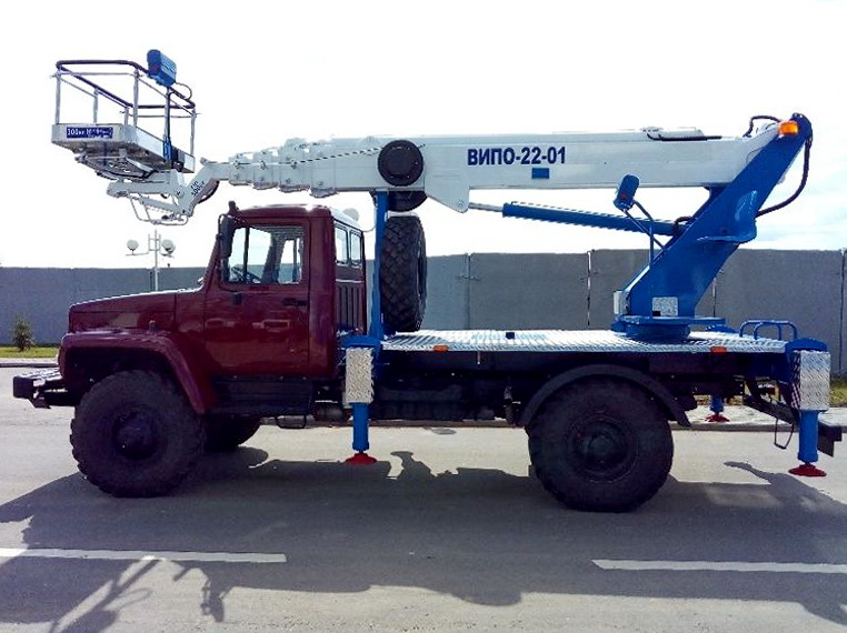 Автовышка ВИПО-22-01 люлька вперёд 22 м на базе ГАЗ-33088