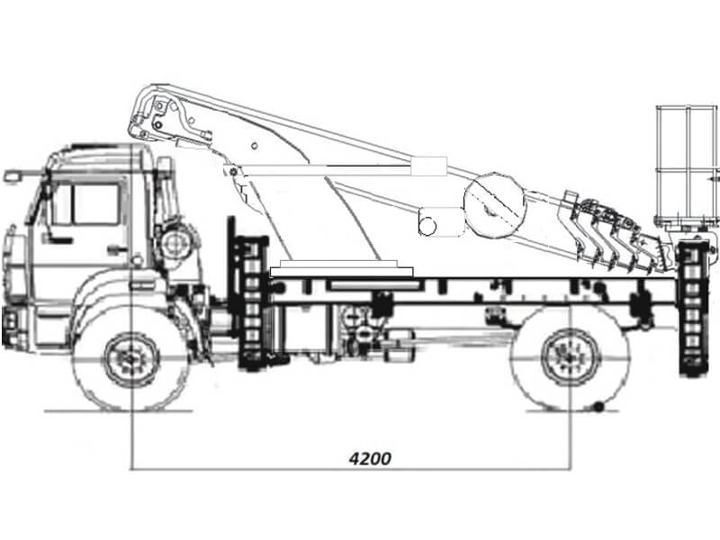 Автовышка Novas 210 21 м на базе КАМАЗ-43253