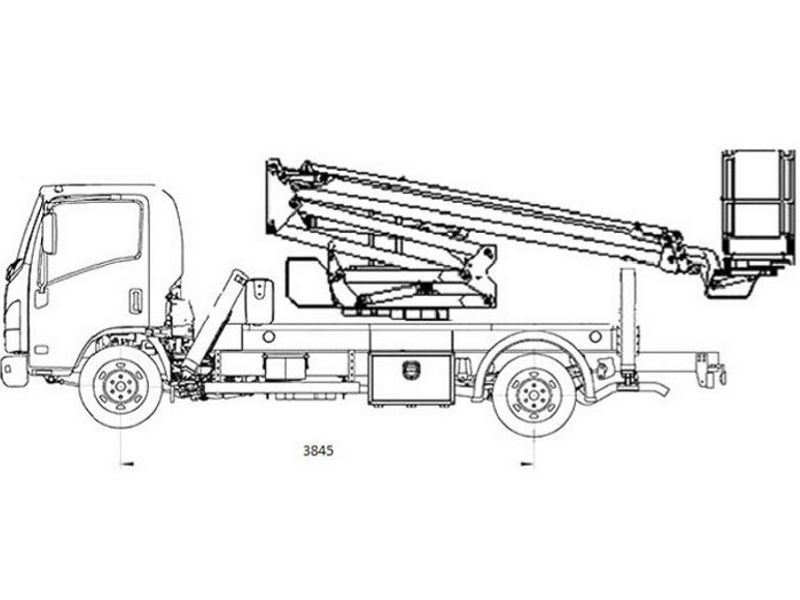 Автовышка ВИПО-20-01 люлька назад 19,5 м на базе JAC N80