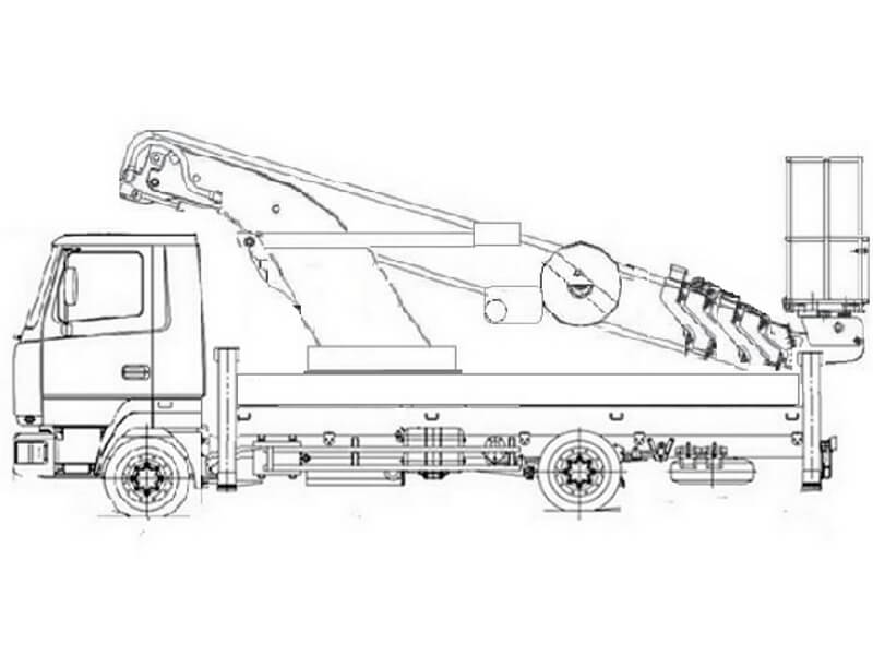 Автовышка Novas 210 21 м на базе МАЗ-4371