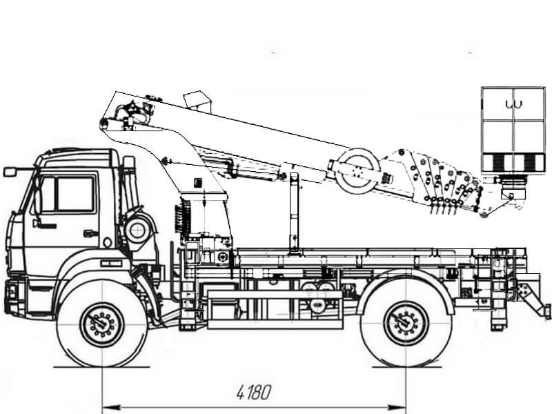 Автовышка Dasan DS-280 28 м на базе КАМАЗ-43502