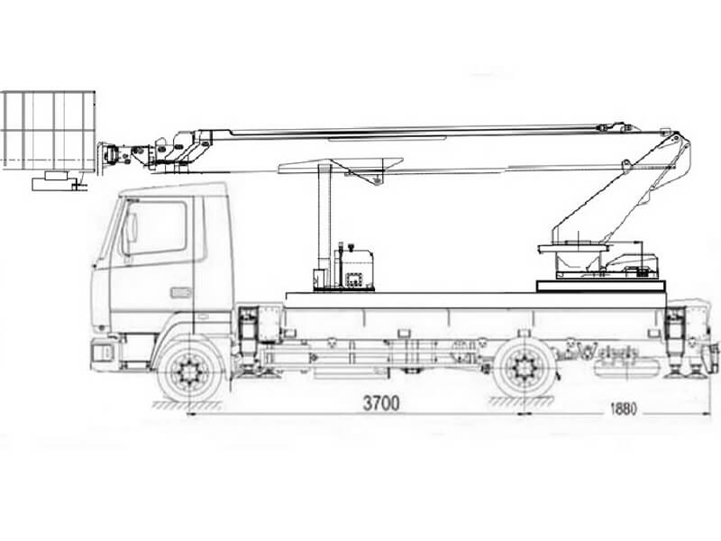 Автовышка Novas SJ-28 28 м на базе МАЗ-4371