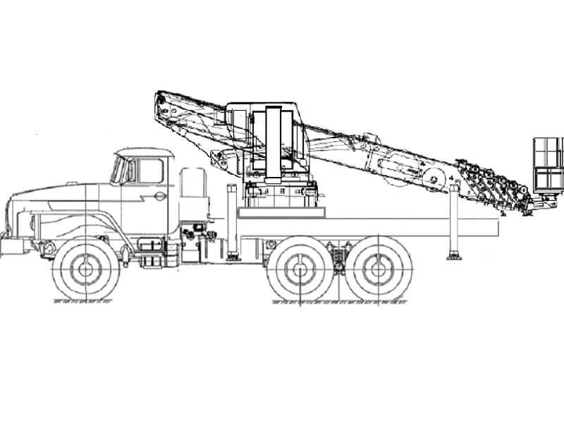 Автовышка Novas 320 32 м на базе УРАЛ-4320
