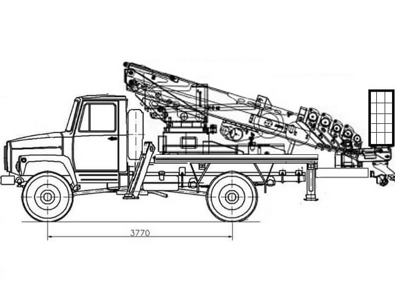 Автовышка Novas-250 25 м на базе ГАЗ-33088