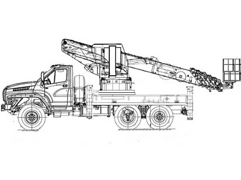 Автовышка Novas 320 32 м на базе УРАЛ-4320 NEXT