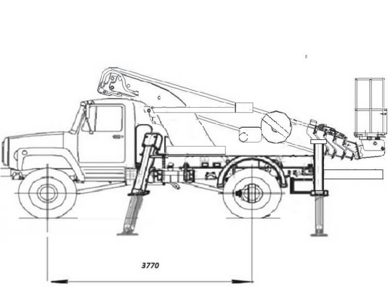 Автовышка Novas 210 21 м на базе ГАЗ-33086