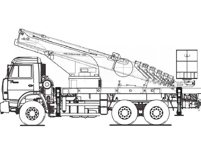 Автовышка Hansin HS3570 35 м на базе КАМАЗ-65117