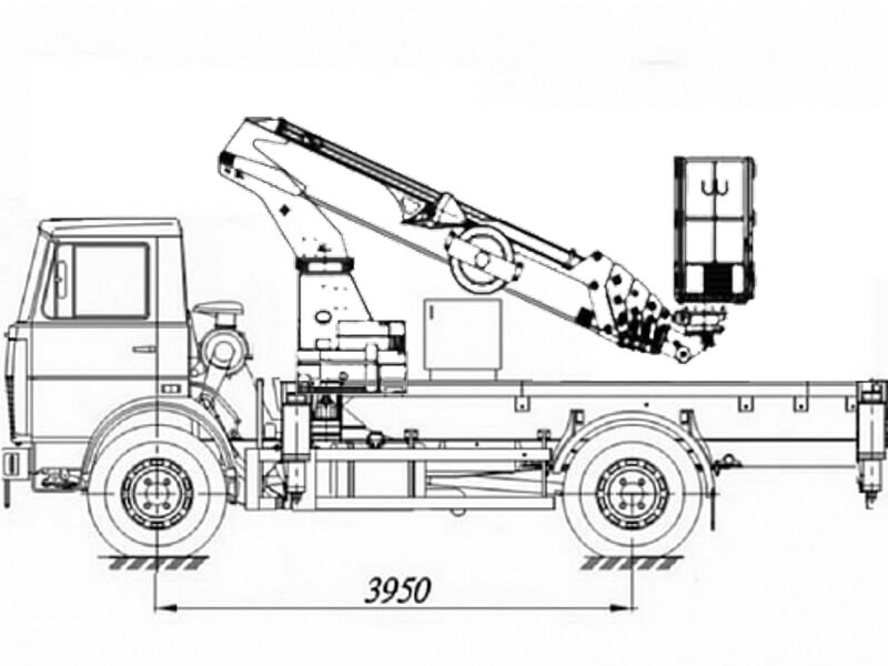 Автовышка Dasan DS-220 21,3 м на базе МАЗ-457043