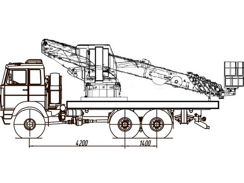 Автовышка Novas 320 32 м на базе МАЗ-6317