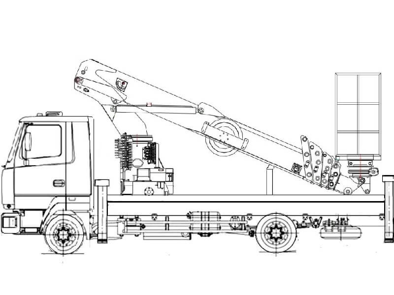 Автовышка Dasan CT-190L 19 м на базе МАЗ-4371