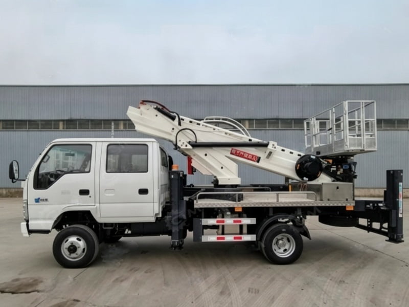 Автовышка VIGRUS GKS22 22 м сдвоенная кабина на шасси ISUZU Elf