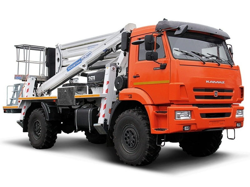 Автовышка АГП-25РТ 24,3 м на базе КАМАЗ-43502